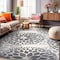 World Rug Gallery Modern Floral Circles Design 5'x7' Gray Area Rug 9099GRAY5X7 - alternate 1